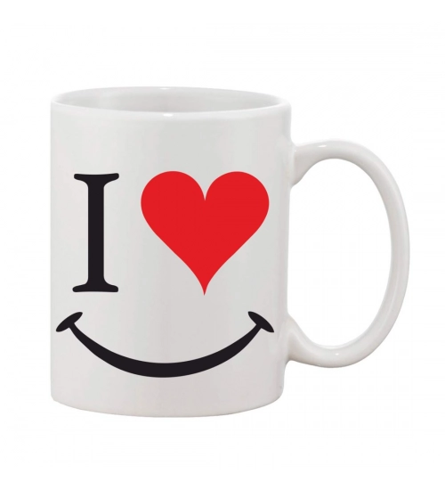 Printed Ceramic Coffee Mug - 1 Pieces, White, 11oz