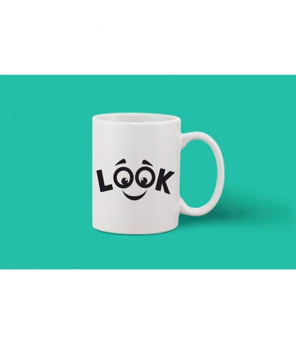 Printed Ceramic Coffee Mug - 1 Pieces, White, 11oz Printed Ceramic Coffee Mug - 1 Pieces, White, 11oz