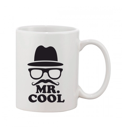 Printed Ceramic Coffee Mug - 1 Pieces, White, 11oz