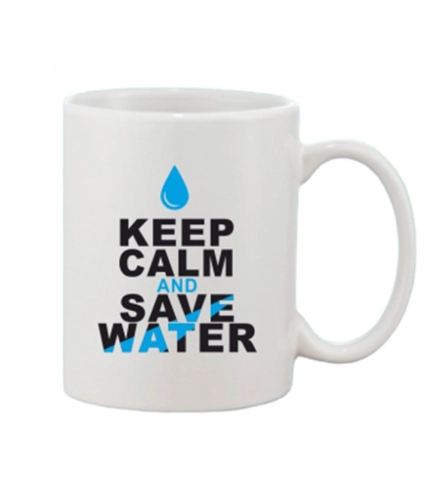 Printed Ceramic Coffee Mug - 1 Pieces, White, 11oz