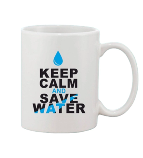 Printed Ceramic Coffee Mug - 1 Pieces, White, 11oz