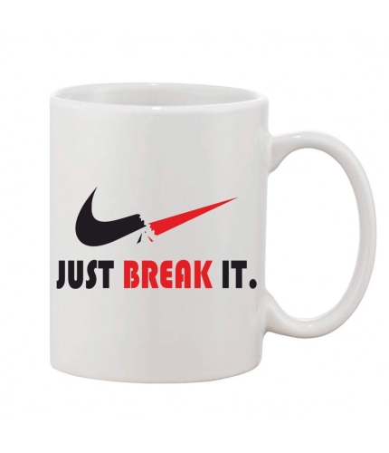Printed Ceramic Coffee Mug - 1 Pieces, White, 11oz