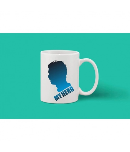 Printed Ceramic Coffee Mug - 1 Pieces, White, 11oz