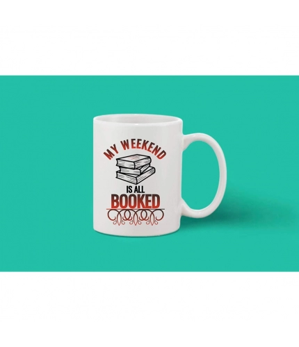 Printed Ceramic Coffee Mug - 1 Pieces, White, 11oz
