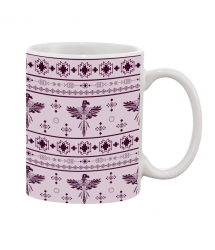 Printed Ceramic Coffee Mug - 1 Pieces, White, 11oz