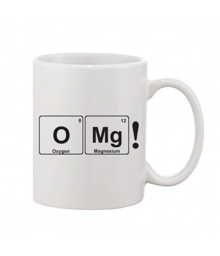 Printed Ceramic Coffee Mug - 1 Pieces, White, 11oz
