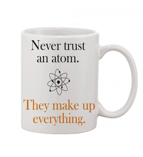 Printed Ceramic Coffee Mug - 1 Pieces, White, 11oz