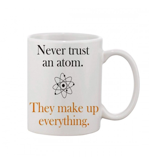 Printed Ceramic Coffee Mug - 1 Pieces, White, 11oz