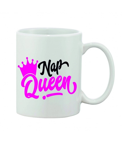 Printed Ceramic Coffee Mug - 1 Pieces, White, 11oz