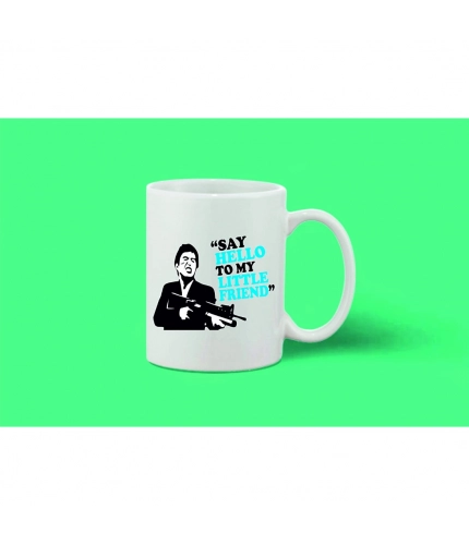 Printed Ceramic Coffee Mug - 1 Pieces, White, 11oz
