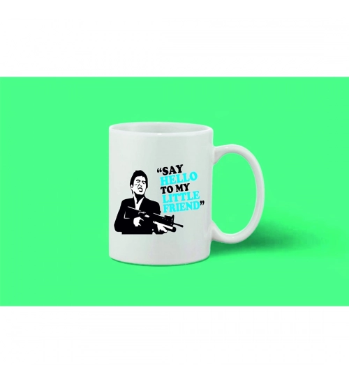 Printed Ceramic Coffee Mug - 1 Pieces, White, 11oz