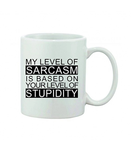 Printed Ceramic Coffee Mug - 1 Pieces, White, 11oz