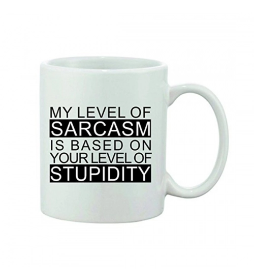 Printed Ceramic Coffee Mug - 1 Pieces, White, 11oz