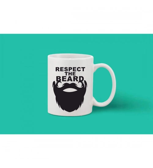 Printed Ceramic Coffee Mug - 1 Pieces, White, 11oz