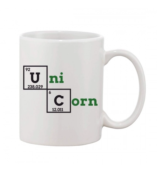 Printed Ceramic Coffee Mug - 1 Pieces, White, 11oz