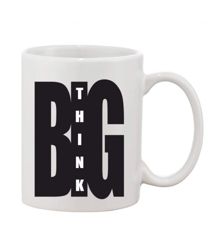 Printed Ceramic Coffee Mug - 1 Pieces, White, 11oz