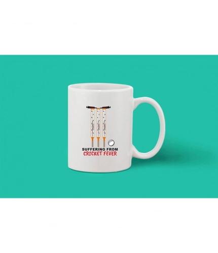 Printed Ceramic Coffee Mug - 1 Pieces, White, 11oz