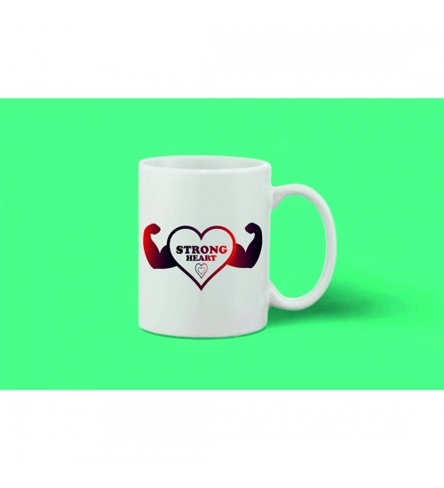 Printed Ceramic Coffee Mug - 1 Pieces, White, 11oz