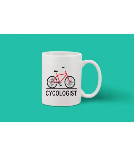 Printed Ceramic Coffee Mug - 1 Pieces, White, 11oz