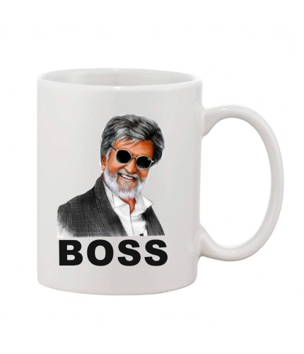 Printed Ceramic Coffee Mug - 1 Pieces, White, 11oz