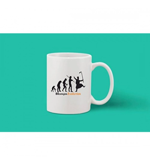 Printed Ceramic Coffee Mug - 1 Pieces, White, 11oz