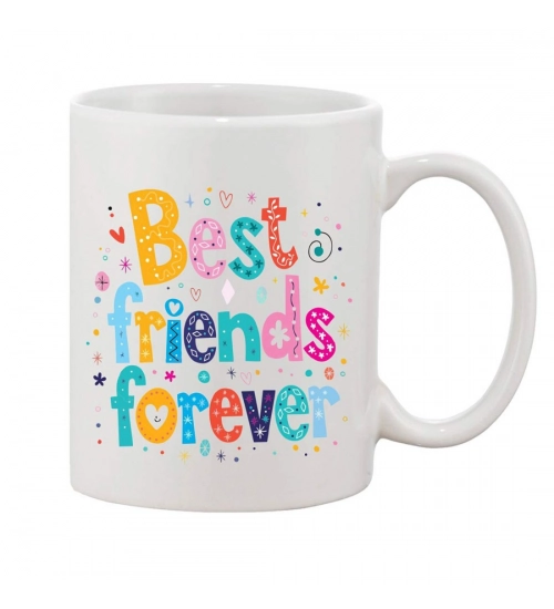 Printed Ceramic Coffee Mug - 1 Pieces, White, 11oz