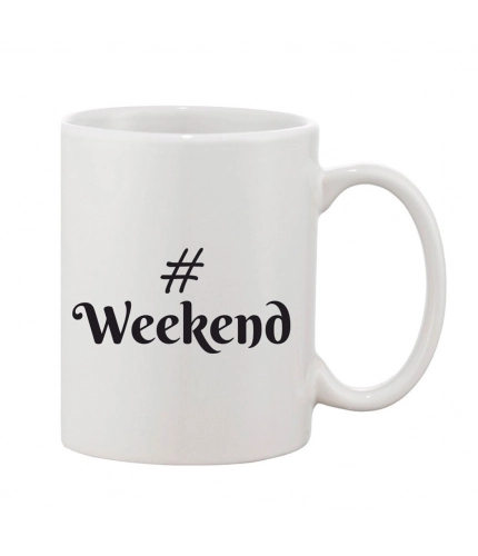 Printed Ceramic Coffee Mug - 1 Pieces, White, 11oz