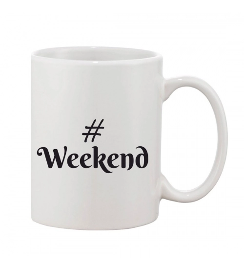 Printed Ceramic Coffee Mug - 1 Pieces, White, 11oz