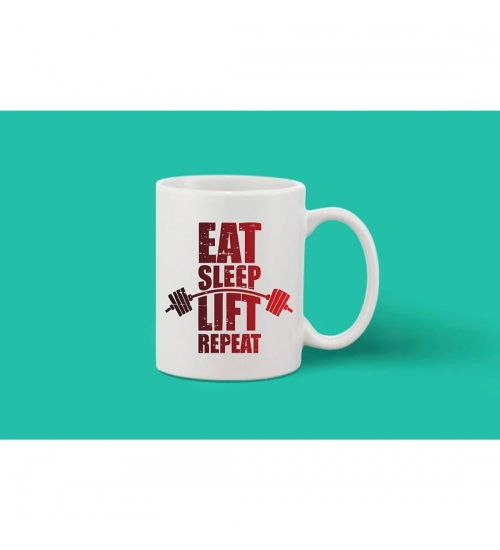 Printed Ceramic Coffee Mug - 1 Pieces, White, 11oz