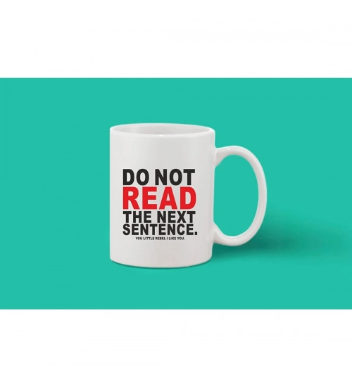 Printed Ceramic Coffee Mug - 1 Pieces, White, 11oz