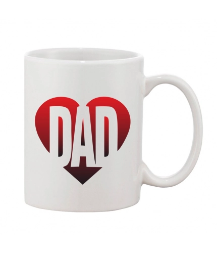 Printed Ceramic Coffee Mug - 1 Pieces, White, 11oz