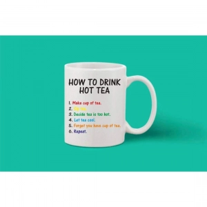 Generic Printed Ceramic Coffee Mug - 1 Pieces, White, 11oz