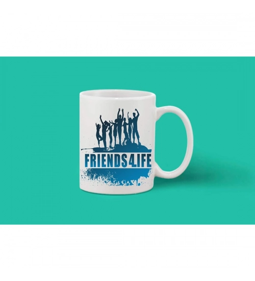 Printed Ceramic Coffee Mug - 1 Pieces, White, 11oz