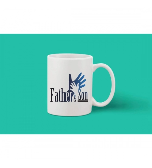 Printed Ceramic Coffee Mug - 1 Pieces, White, 11oz