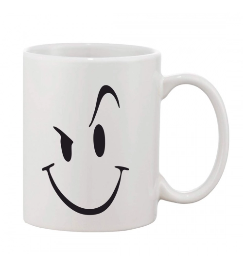 Printed Ceramic Coffee Mug - 1 Pieces, White, 11oz