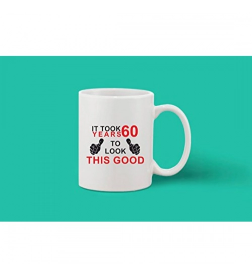 Printed Ceramic Coffee Mug - 1 Pieces, White, 11oz