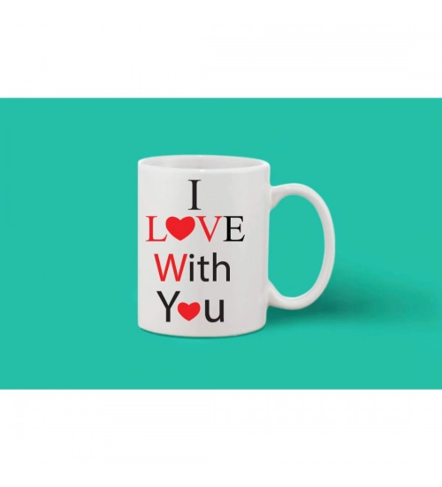 Printed Ceramic Coffee Mug - 1 Pieces, White, 11oz