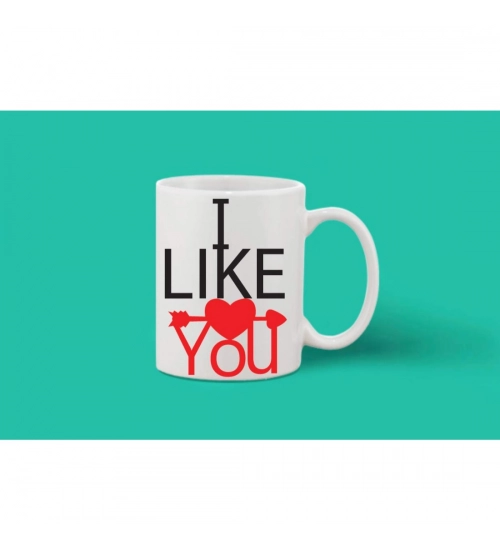 Printed Ceramic Coffee Mug - 1 Pieces, White, 11oz