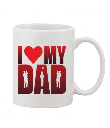 Printed Ceramic Coffee Mug - 1 Pieces, White, 11oz