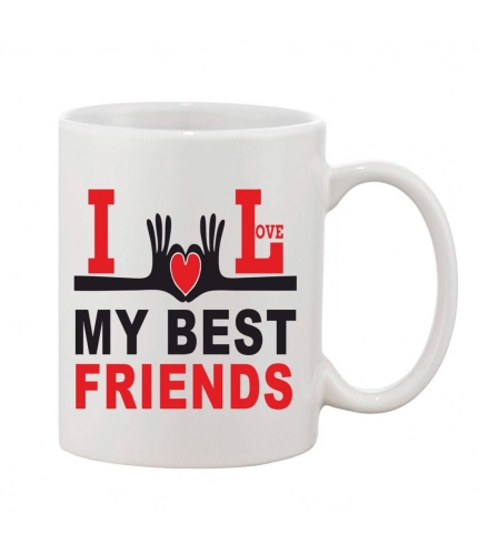 Printed Ceramic Coffee Mug - 1 Pieces, White, 11oz