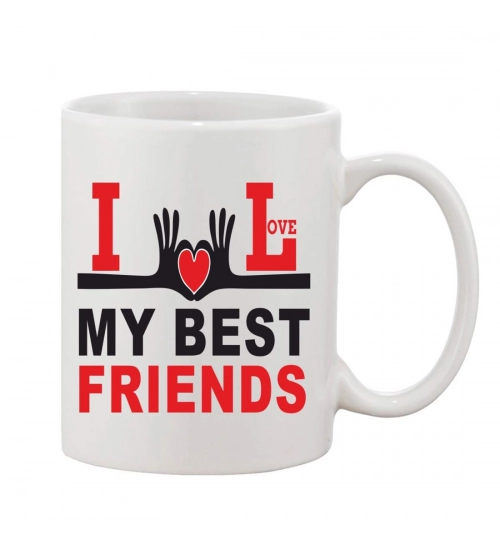 Printed Ceramic Coffee Mug - 1 Pieces, White, 11oz