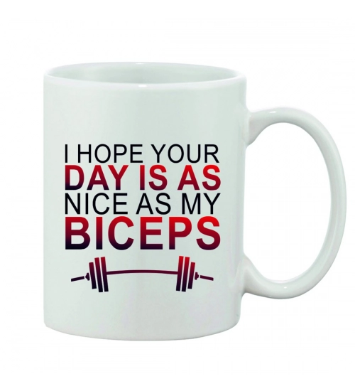 Printed Ceramic Coffee Mug - 1 Pieces, White, 11oz