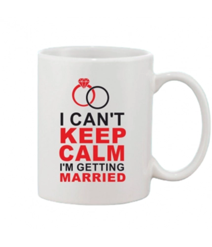 Printed Ceramic Coffee Mug - 1 Pieces, White, 11oz
