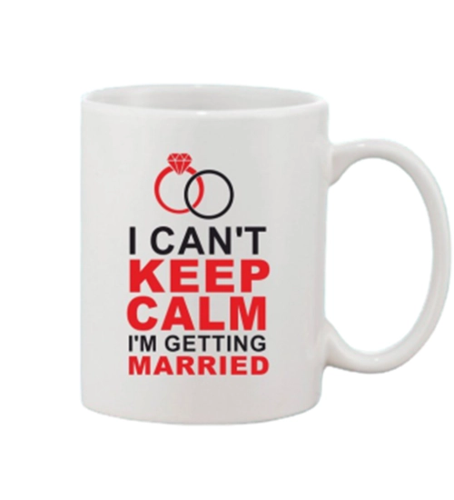 Printed Ceramic Coffee Mug - 1 Pieces, White, 11oz