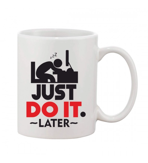 Printed Ceramic Coffee Mug - 1 Pieces, White, 11oz