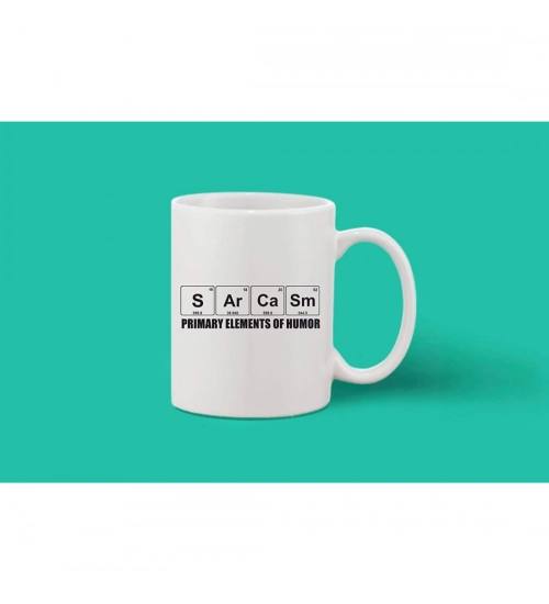 Printed Ceramic Coffee Mug - 1 Pieces, White, 11oz