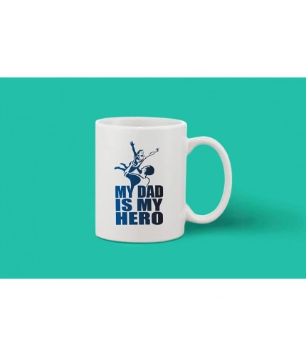 Printed Ceramic Coffee Mug - 1 Pieces, White, 11oz
