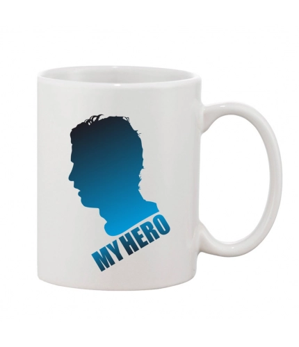 Printed Ceramic Coffee Mug - 1 Pieces, White, 11oz