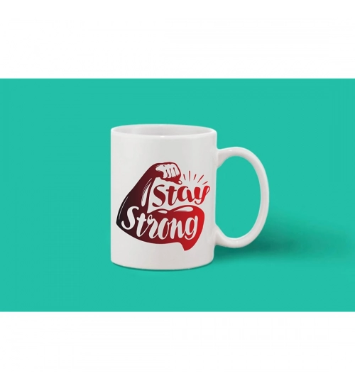 Printed Ceramic Coffee Mug - 1 Pieces, White, 11oz