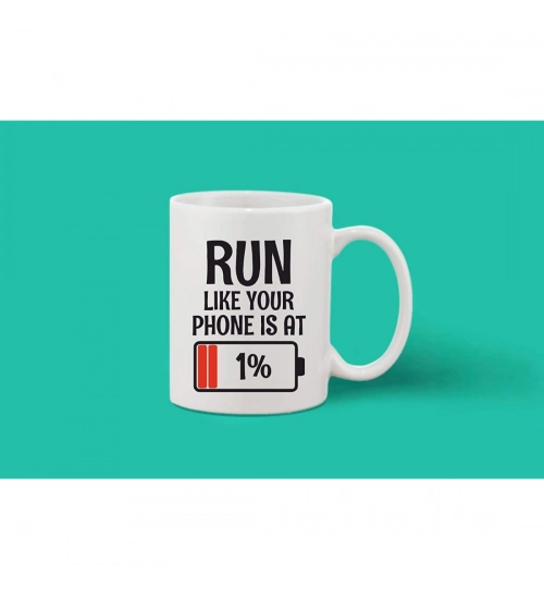 Printed Ceramic Coffee Mug - 1 Pieces, White, 11oz